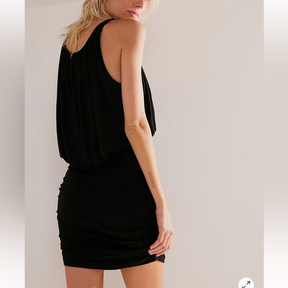 Open Edit Elegant Black Sleeveless Dress